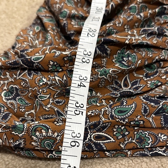 Veronica Beard Brown Floral Ruched Long-Sleeve Mini Dress - Picture 5 of 7